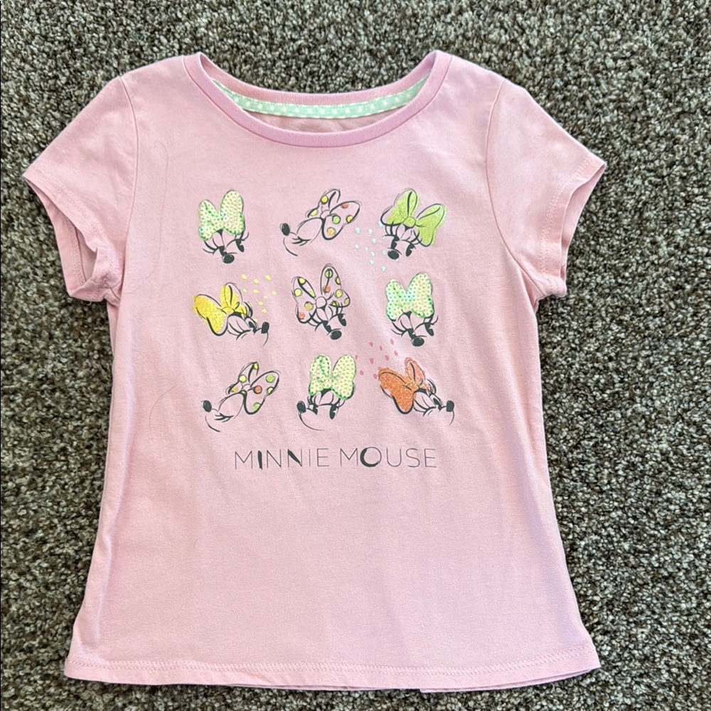 Disney Pink Short Sleeve Tee with Playful Print